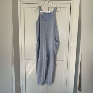 Sincerely Jules Light Blue Hot shot Jumpsuit romper medium comfort slouchy harem
